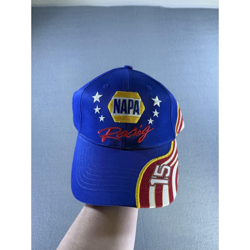 NAPA Racing Hat Cap Strap Back Mens One Size Blue 15 Stars Stripes USA Patriotic